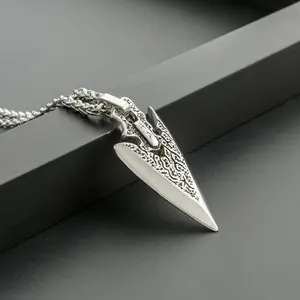Trendy Men's Mojin Amulet Pendant Personalized Titanium Steel Men's Necklace