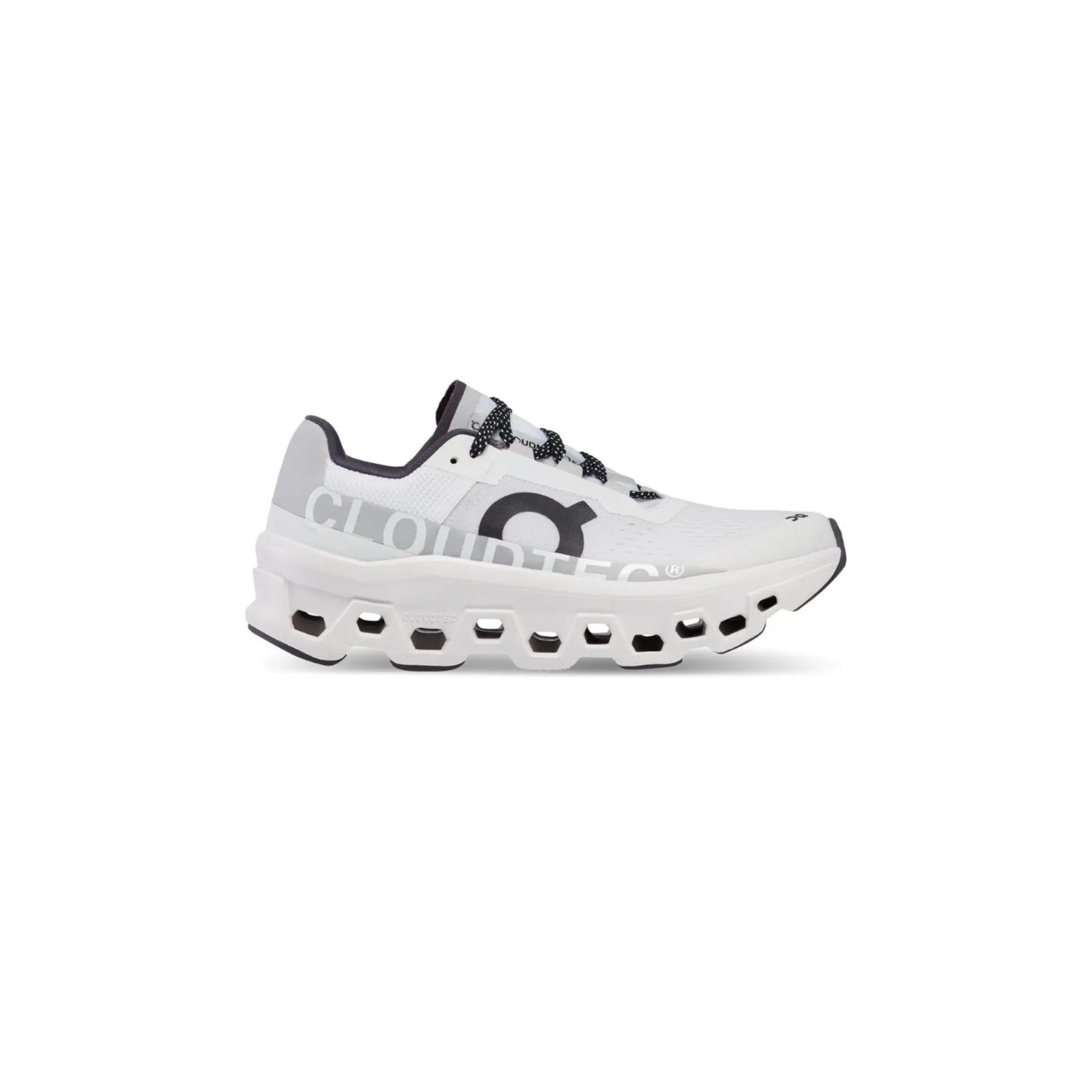 On Running Cloudmonster White Black  61.98433 Women's Fashion Shoes New