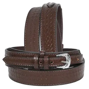 HILASON Western Genuine Leather Belt for Men Women Cowboy Cowgirl Handmade Unisex Full Grain Heavy Duty Engraved Buckle