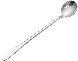 7.6 Inch Long Handle Spoon Iced Tea Spoons, 8pcs Coffee Spoon, Premium Stainless Steel Cocktail Stirring Spoons for Mixing, Tea, Ice Cream, Milkshake, Cold Drink (Silver)