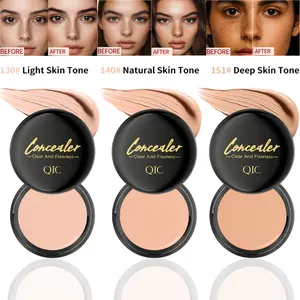 Creamy Full-Coverage Concealer - Waterproof Long-Wearing, Flawless for Dark Circles Acne Scars Freckles, Non-Comedogenic Blendable, For Daily Makeup, Photo Shoots, Travel & Romantic Dates