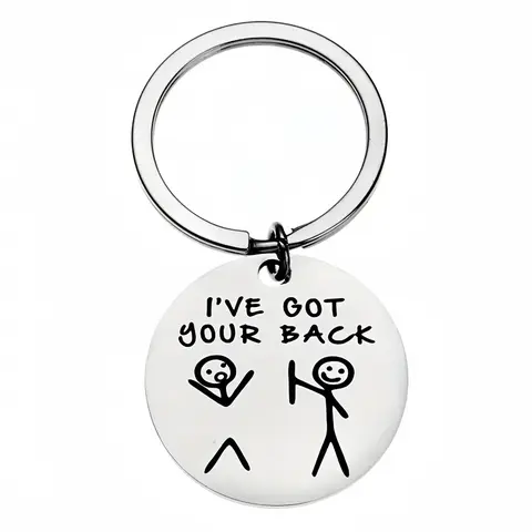 Funny Friendship Keychain Gift, I’ve Got Your Back Keyring, Meaningful Inspirational Support Gift for Friends Family