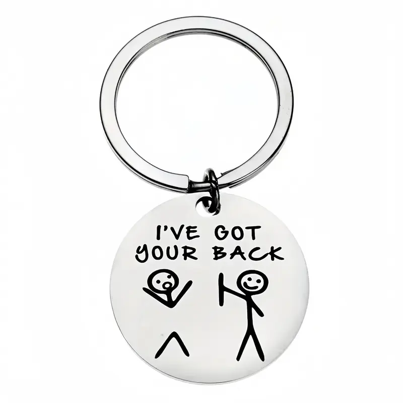 Funny Friendship Keychain Gift, I’ve Got Your Back Keyring, Meaningful Inspirational Support Gift for Friends Family
