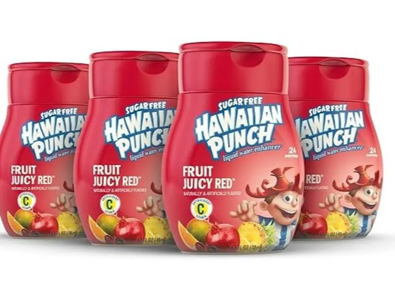 Hawaiian Punch Fruit Juicy Red Liquid Enhancer, Sugar-Free & 0-Calorie Drink Mix, 4 Bottles Makes 96 Flavored Beverages, Instant Flavoring