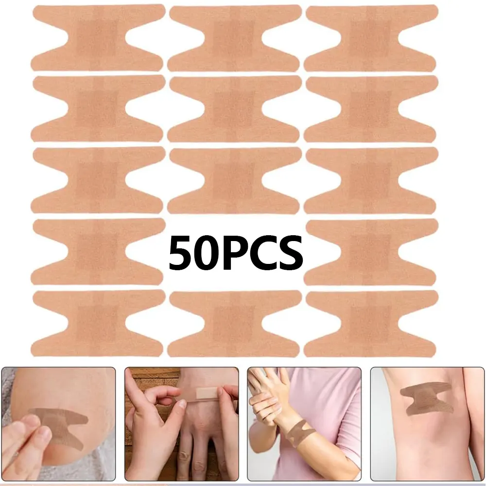 50pcs H-Shape Finger Adhesive Bandages - Waterproof Butterfly Joint Strips, Sterile Breathable Latex-Free Flexible First Aid Strips for Wound Protection, Strip