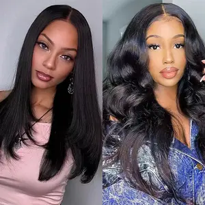 [Combo sale 18"&18"] buy 1 get 2 wig" 18Inch 13x4 Body Wave Hair Lace Front Wigs + 13x4 18 Inch straight HairHair Pre Plucked HD Transparent Lace FrontalHuman HairWigs 180% Density