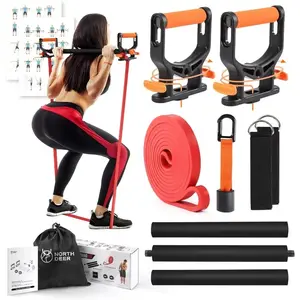 Adjustable Pilates Bar with Resistance Bands