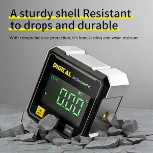 IMBOT Digital Angle Finder Electronic Laser - 4-side Strong Magnetic Angle Gauge, Cube Inclinometer with Backlight Rechargeable Mini Digital Protractor Measuring Tool, Cube Inclinometer with Backlight for Woodworking Tablesaw Gift for Men