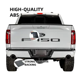 tailgate letters stickers insert Compatible with 2021 2022 2023 2024 2025 F-150 Tailgate Accessories 3D badges Anti FadeCoating Gloss Black Truck Decals Vehicle Exterior Decoration