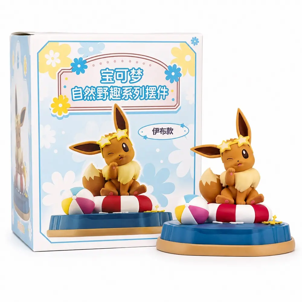 Langbowang Pokemon Nature Adventure Series PVC Figure Statue - Eevee