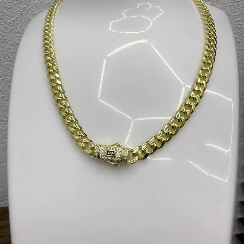 Cadena Mónaco de 45cm en Oro laminado