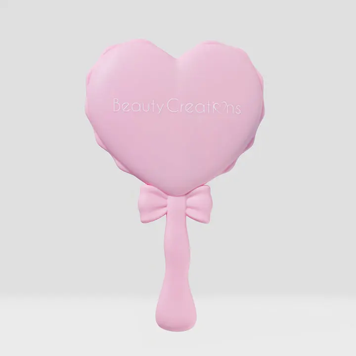Beauty Creations Pink Bow Handheld Makeup Mirror, Portable Beauty & Personal Care Accessory