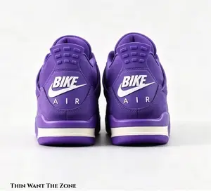Brand New High-Top Retro Purple Suede Lace-Up Basketball Sneakers with Original Box