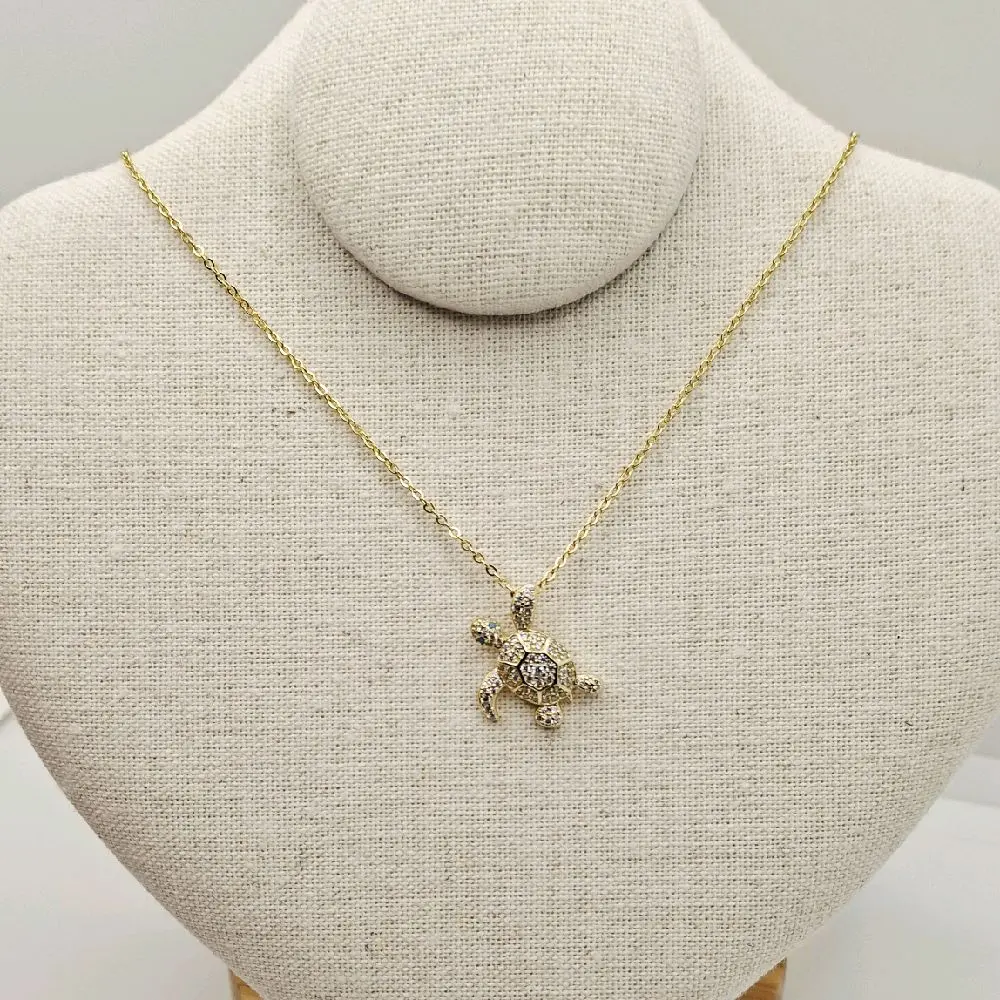 925 Sterling Silver Turtle Necklaces for Women, Dainty