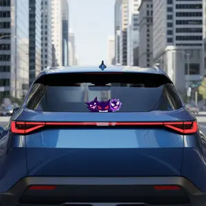 Anime Gengar Car Sticker, Waterproof Automotive Exterior Accessory, 7in x 2.85in Size