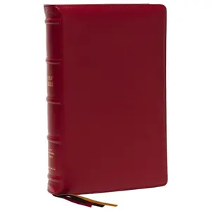 NKJV, Thinline Reference Bible, Large Print, Red Premium Goatskin Leather, Premier Collection, Comfort Print: Holy Bible, New King James Version by Thomas Nelson [Leatherbound Book]