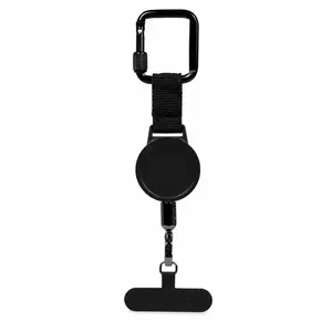 YEAH Retractable Anti-Theft Phone Holder, 60cm Extendable Phone Tether Clip with Carabiner, Metal Key Ring Phone Safety Lanyard for Travelers, Outdoor Workers, Delivery Drivers, Hiking & Daily Carry
