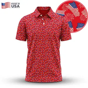 Tee4daddy - 4th of July Polo Golf Shirt A250, Comfortable Streetwear, Men Polo Shirt, Casual Streetwear outdoorfun outdoorfun