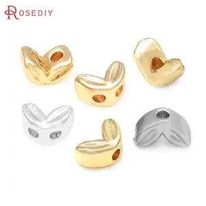 20PCS 18K Gold Color Brass Wheat Ear Bracelets Spacer Beads  Diy Jewelry Accessories Making Rosediy official-website