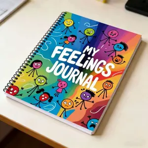 Emotion Management Spiral Notebook, Fun Cover Design, Helps Kids Record and Express Emotions, Ideal for Emotional Learning
