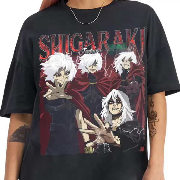 Limited Tomura Shigaraki Y2K Anime T-Shirt, Vintage Manga Graphic Tee, Retro Villain Aesthetic Shirt, MHA Fan Merch, Unisex
