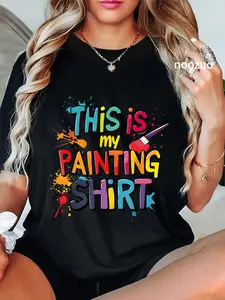 100% Cotton Unisex This Is My Painting Shirt Funny Art Lovers Present Women Men T-Shirt