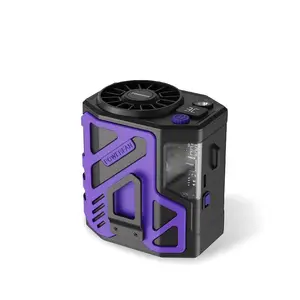 Portable Waist Fan 4000mah USB Rechargeable, Cool Mechanical Style with LED Flashlight, Outdoor Cooling Solution for Hiking Camping