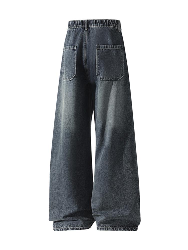 4-pack men’s jeans for autumn/winter, high cotton gradient straight-leg jeans, retro street style versatile, everyday commuting pants for men
