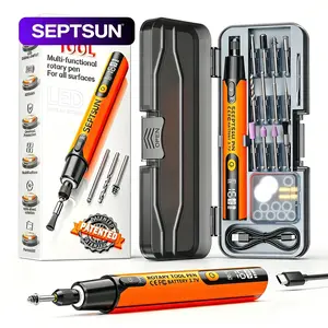 SEPTSUN 39pcs USB-Powered Electric Grinding & Polishing Tool Set - Car Polisher, Electric Angle Grinding Machine, Rotary Pen, Rotary Tool Accessories - Cordless Drill Bits, Multi-Speed for Wood, Metal & Gemstone Carving - Polishing Rotary Tool Set