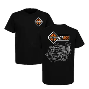 INTERNATIONAL DT466 Engine Legend T-Shirt, Vintage Truck Mechanic Pattern T-Shirt, Diesel Engine Streetwear Men's Gift, American Cotton Men's Clothing