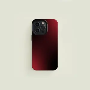 Corner Gradient Dark Red & Black Premium Film 2 in 1 Phone Case - Durable, Shock Absorbing and Stylish Protection - Compatible with iPhone 16, 15, 14, 13, 12, 11, Plus, Pro, Pro Max, Perfect birthday gift for friends. Local Personalized