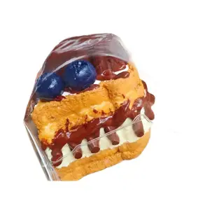 Ultra Soft Silicone Chocolate Toast Squishy Stress Relief Toy Squishy Food Simulation Toy for Anxiety