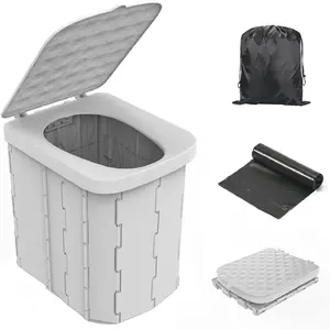 Portable Camping Toilet for Adults XL Portable Folding Toilet with Lid, Travel Portable Bathroom for Adults Outdoor Camping Equipment Accessories