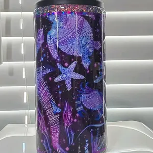 Sea designed Slim Can Koozie, Insulated Neoprene Drink Holder for 12oz Slim Cans, Keep Beverages Cold or Hot