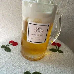 Peach fantasy beer candle