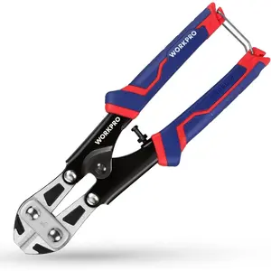 Mini Bolt Cutter 8-inch, Spring Loaded Wire Cutters Heavy Duty with Soft Anti-slip Handle, Wire Cable Cutter, Spring Snips Clippers (Upgrade Grip)