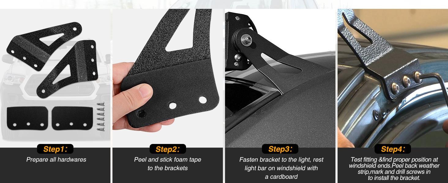 Nilight 90032B 2PCS 54” Curved LED Light Bar Bracket at Upper Windshield Roof Cab for 99-06 Chevy Silverado Suburban Avalanche Tahoe & GMC Yukon Sierra, 2 Years Warranty, Black Nilight 90032B 2PCS 54” Curved LED Light Bar Bracket at Upper Windshield Roof Cab for 99-06 Chevy Silverado Suburban Avalanche Tahoe & GMC Yukon Sierra, 2 Years Warranty, Black