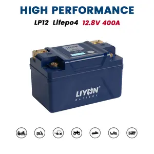LIYON Lithium YTX9-BS/YTX7A-BS/YTZ10S-BS Motorcycle ATV Battery, 12v 4Ah LiFePO4 Powersports Battery, Instant-Start 400A 280 CCA(-25°C) - with 4 Universal-Fit EVA Spacers, Sportbike Naked Jet Ski UTV