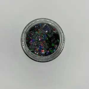 Hades Chunky Mix Glitter | Black Holographic | High Temp 400°F Solvent Resistant Craft Glitter