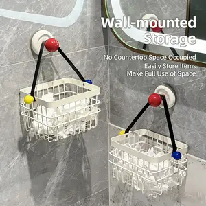 2-Pack Suction Cup Face Towel Holder, Wall-Mounted Bathroom Organizer, Reusable Cotton Face Cloth Rack, Space-Saving Storage Solution