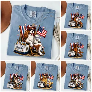 Comfort Colors 50+ Dog Funny 4th of July Shirt, Blue Jean, Retro Labradoodle Drinking Miller Lite American patriotic dogs Shirt, Funny Summer Beach Dog Shirt, Patriotic Dogs Shirt, Miller Lite Lover Dog Shirt, Dachshund 4th Of July Shirt, 4th of July Dog