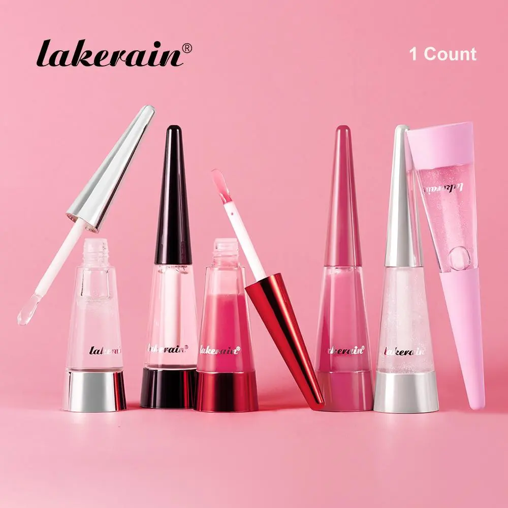Lakerain Lip Plumper with Hyaluronic Acid, Moisturizing Lip Plumping Gloss, Instant Fullness & Glossy Finish, Long-Lasting Hydration, 6 Shades for All Skin Tones