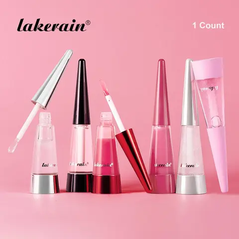 Lakerain Lip Plumper with Hyaluronic Acid, Moisturizing Lip Plumping Gloss, Hydrating Lip Gloss, Instant Fullness & Glossy Finish, Long-Lasting Hydration, 6 Shades for All Skin Tones