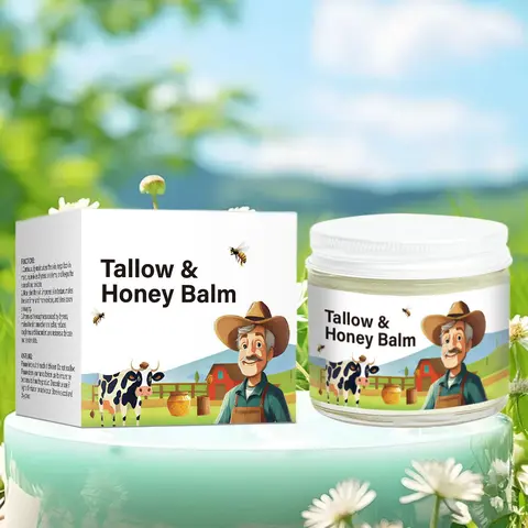 Tallow & Honey Balm, Natural Ingredients Hydrate Moisturizing Deeply Moisturizing Body Cream, Easy To Absorb, Perfect for Smooth Skin Care, Nourishing Body Care, Body Care Product for Women & Men, Hydrating Body Cream, Body Moisturizer