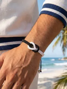 Waterproof Matching Surf Braided Bracelets, Adjustable Nylon Love Knot Ocean Wristbands, Beachy VSCO Style Summer Gift for Besties Couples