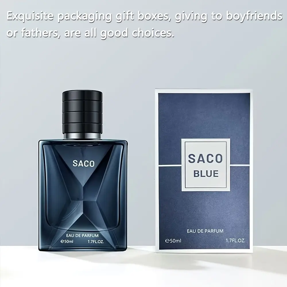 SACO Meizu Blue Men's Cologne Spray 1.7oz - Fresh Citrus & Floral