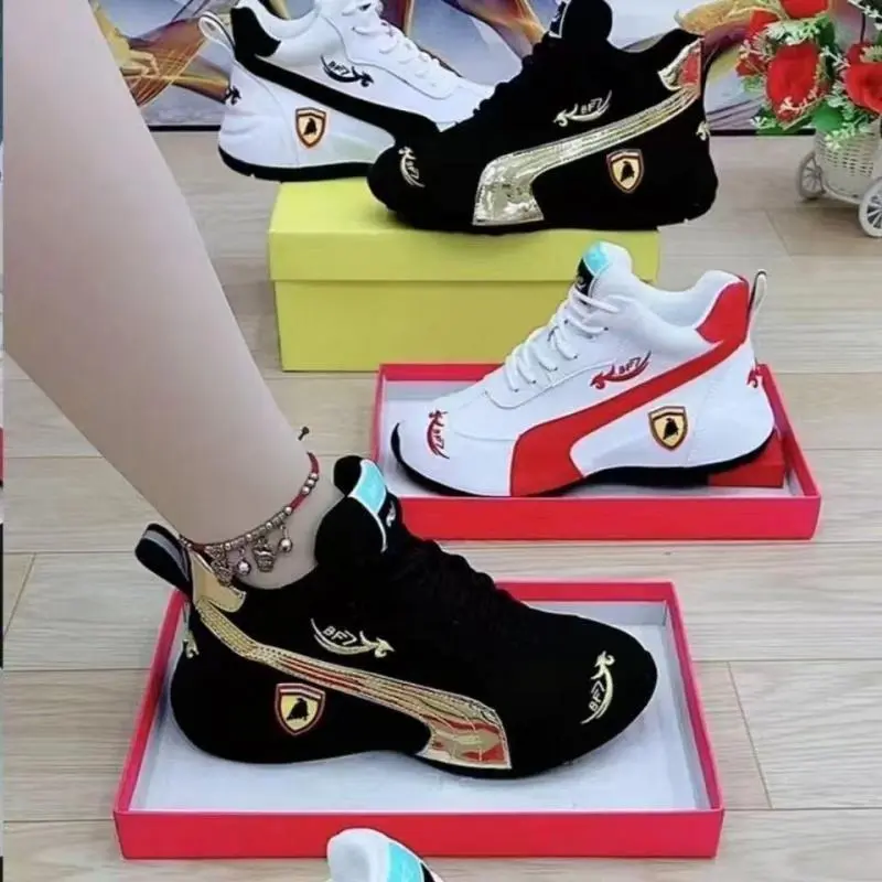 Classical Sneakers Women Platform Shoes Leather Patchwork Woman Casual Shoes 2026 Ladies Outdoor Flats Shoes Women sporty  shoes  shoes sosenfer woman
