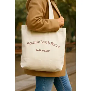 Bare Babe Because Bare Is Better Tote Bag | Everyday Canvas Tote for Travel, Shopping & Daily Essentials