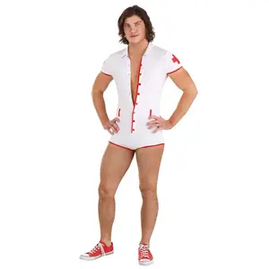 Men's Sexy Nurse Costume Romper