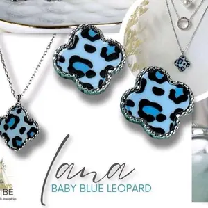 Park Lane Blue Leopard Lana Set
